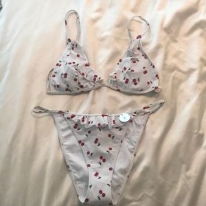 Cherry print bikini